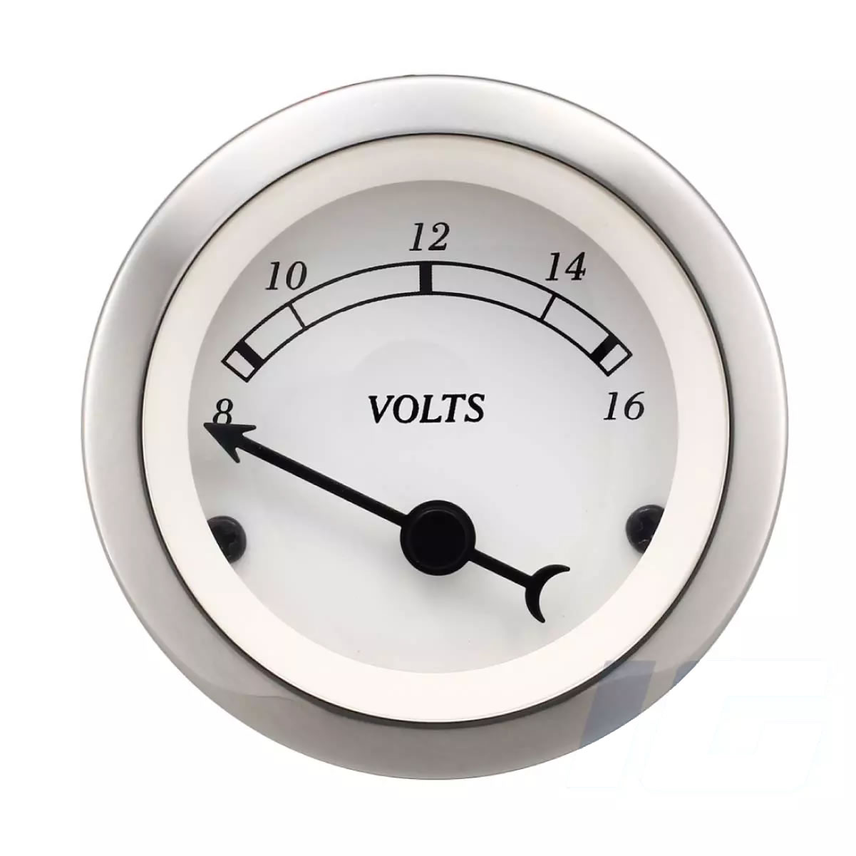 White Face Black Neddle - Volt Gauge For Vintage Car